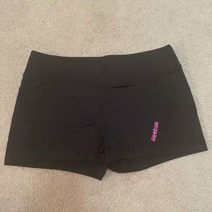 Reebok Solid Black Spandex Shorts